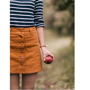 Madewell A-Line Button Front Mini Skirt
